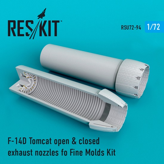 Reskit RSU72-0094 - 1/72 F-14D Tomcat open closed exhaust nozzles for Fine Molds