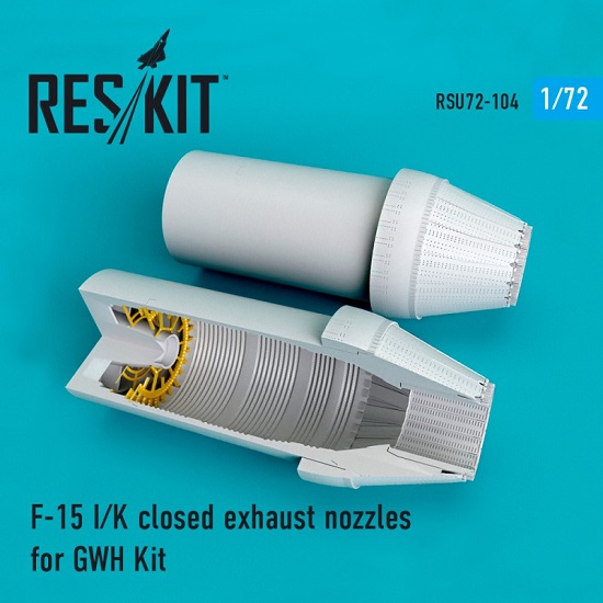 Reskit RSU72-0104 - 1/72 F-15 (I/K) closed exhaust nozzles for GWH Kit scale