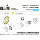 Reskit RSU72-0105 - 1/72 Eurofighter closed exhaust nozzles for HASEGAWA Kit