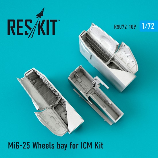 Reskit RSU72-0109 - 1/72 MiG-25 Wheels bay for ICM Kit aircraft scale model