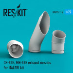 Reskit RSU72-0114 - 1/72 CH-53E, MH-53E exhaust nozzles for ITALERI model kit