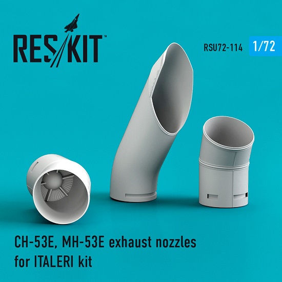 Reskit RSU72-0114 - 1/72 CH-53E, MH-53E exhaust nozzles for ITALERI model kit