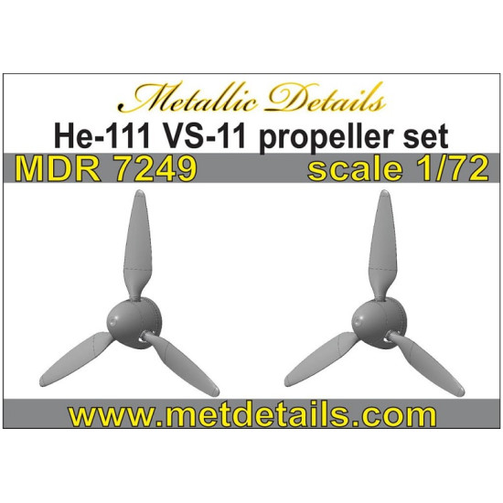 Metallic Details MDR7249 - 1/72 He 111. VS-11 propeller set for model aircraft