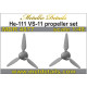 Metallic Details MDR4877 - 1/48 He 111. VS-11 propeller set for model aircraft
