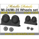 Metallic Details MDR3519 - 1/35 Mi-24/Mi-35. Wheels set for aircraft model kit