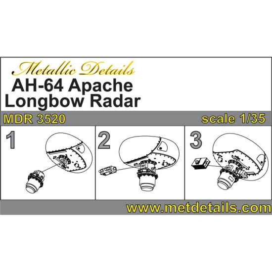Metallic Details MDR3520 - 1/35 AH-64 Apache. LongBow Radar scale model kit