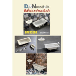 Dan Models 35284 - 1/35 - Bathtub and washbasin scale model, material - resin