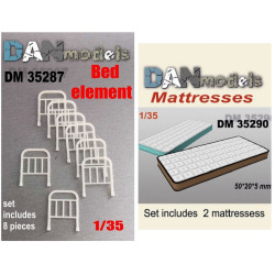BUNDLE LOT OF DAN MODELS 35287 + 35290 Bed elements and mattrasses 1/35 scale