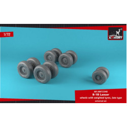 Armory AW72340 - 1/72 B-1B Lancer wheels w/ weighted tires, late for scale kit