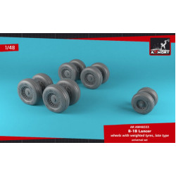 Armory AW48333 - 1/48 B-1B Lancer wheels w/ weighted tires, late for model kit