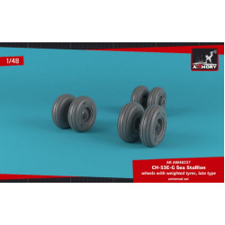 Armory AW48337 - 1/48 CH-53 Sea Stallion wheels w, weighted tires, late model