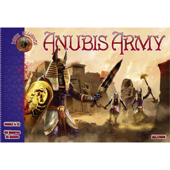 Alliance 72053 - 1/72 - Anubis army. 40 figures, 10 poses. Scale model kit