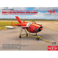ICM 48400 - 1/48 - KDA-1 (Q-2A) Firebee with trailer scale model kit aircraft