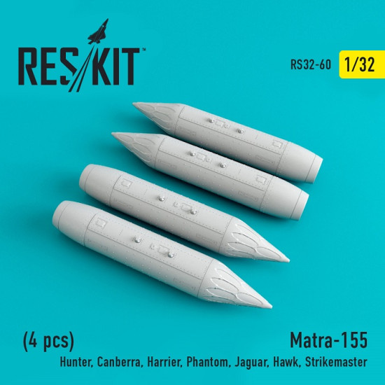 Reskit RS32-0060 - 1/32 Matra-155 (4 pcs) scale model kit arms and weapons