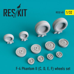 Reskit RS32-0065 - 1/32 F-4 Phantom II (C, D, E, F) wheels set scale model kit
