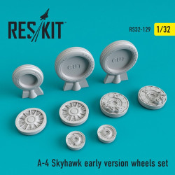 Reskit RS32-0129 - 1/32 A-4 Skyhawk early version wheels set for aircraft scale