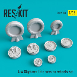 Reskit RS32-0130 - 1/32 A-4 Skyhawk late version wheels set for aircraft scale