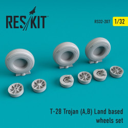 Reskit RS32-0207 - 1/32 T-28 Trojan (A,B) Land based wheels set scale model kit