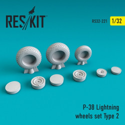 Reskit RS32-0221 - 1/32 P-38 Lightning wheels set Type 2 for aircraft model kit