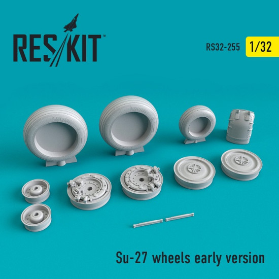 Reskit RS32-0255 - 1/32 Su-27 wheels early version for aircraft model scale kit