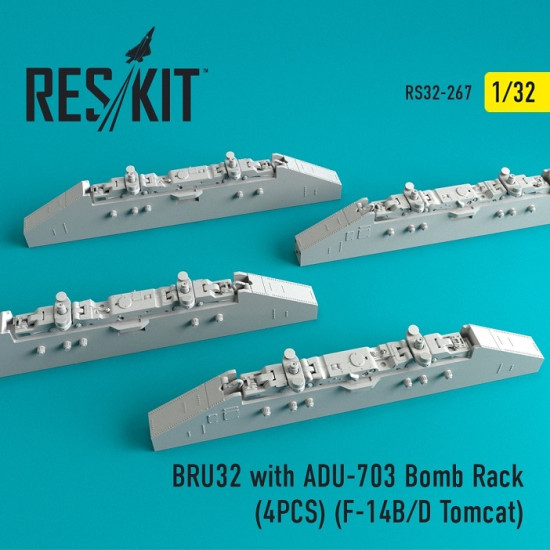 Reskit RS32-0267 - 1/32 BRU32 with ADU-703 Bomb Rack (4PCS) (F-14B/D Tomcat)