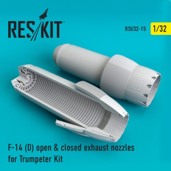 Reskit RSU32-0015 - 1/32 F-14 (D) open & closed exhaust nozzles Trumpeter Kit