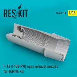 Reskit RSU32-0018 - 1/32 F-16 (F100-PW) open exhaust nozzles for TAMIYA Kit