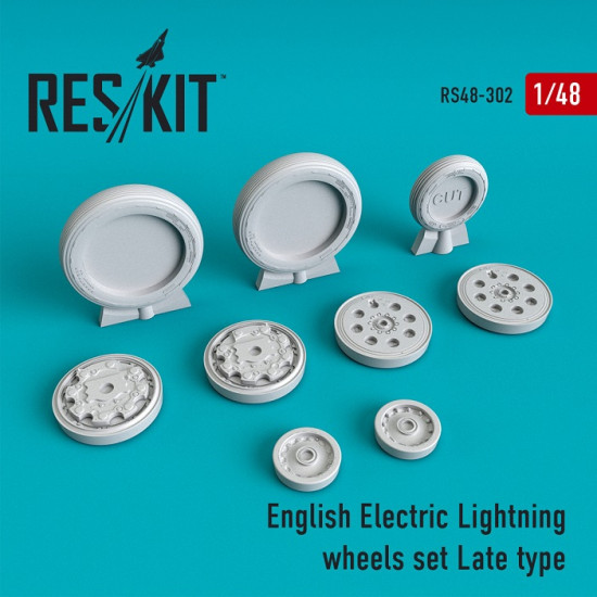 Reskit RS48-0302 - 1/48 English Electric Lightning Wheels set Late type scale