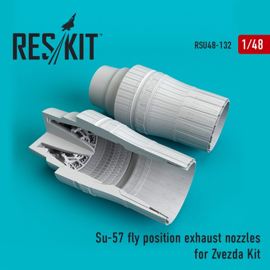 Reskit RSU48-0132 - 1/48 Su-57 fly position exhaust nozzles for Zvezda model Kit