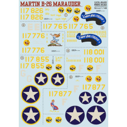 Print Scale 48-200 - 1/48 Martin Marauder B-26B-MA, Decals for aircraft model