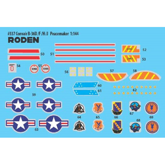 Roden 337 - 1/144 - Convair B-36D Peacemaker aircraft scale model plastic kit