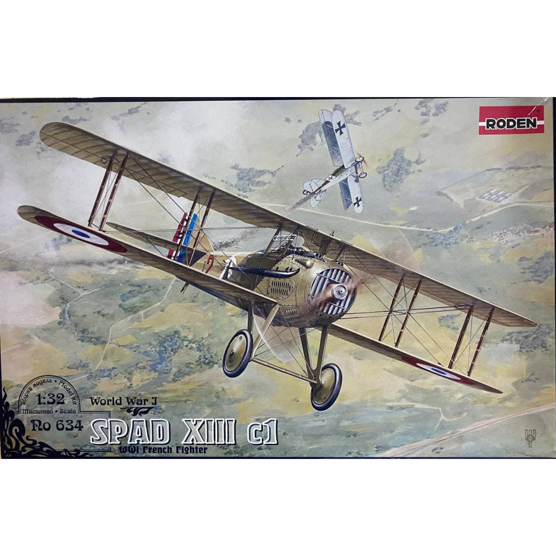 Roden 634 - 1/32 - Spad XIIIc1 (Early) scale plastic model kit aircraft ...