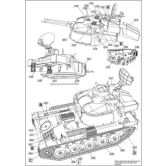 ACE 72447 - 1/72 AMX-13 DCA, French twin 30mm AA tank scale model plastic kit
