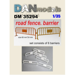 Dan Models 35294 - 1/35 Material for dioramas. Road fence, barrier. Set of 6 pcs
