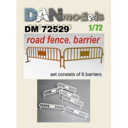 Dan Models 72529 - 1/72 Road fence, barrier. Set of 6 pcs. Resin. 3D printing