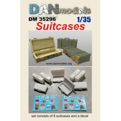 Dan Models 35296 - 1/35 Set of suitcases in stock. 8 pcs resin. Decal scale kit