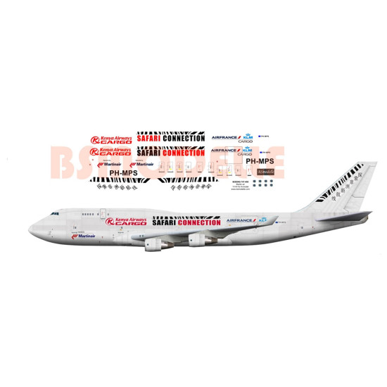 BSmodelle 144101 - 1/144 Boeing 747 Martin Air decal for aircraft model scale BSmodelle 144101 - 1/144 Boeing 747 Martin Air decal for aircraft model scale