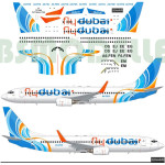 BSmodelle 144100 - 1/144 Boeing 737 -800 Fly Dubai decal for aircraft model kit