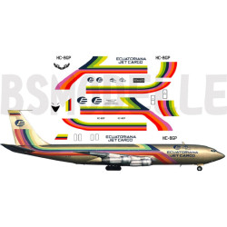BSmodelle 144009 - 1/144 Boeing 707 Ecuatoriana Cargo decal for aircraft model