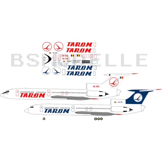 BSmodelle 144033 - 1/144 Tupolev Tu-154 Tarom decal for aircraft scale model kit