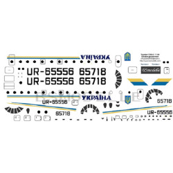 BSmodelle 144044 - 1/144 Tupolev Tu-134 Ukraine government decal for aircraft