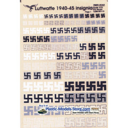 DECAL 1/72 FOR LUFTWAFFE 1939-1945 SIGNS AIRCRAFT DRY DECALS SET 1/72 1/48 PRINT SCALE 0011-72