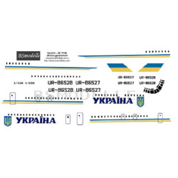 BSmodelle 144060 - 1/144 Ilyushin Il-62M Ukraine government decal aircraft model