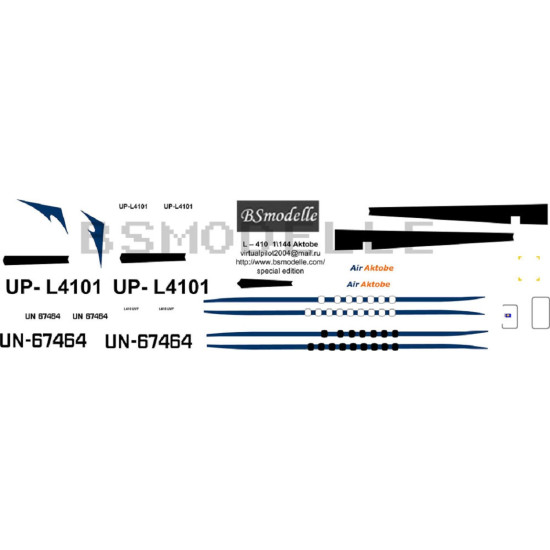 BSmodelle 144068 - 1/144 Let L-410 Turbolet Air Actobe decal aircraft model kit