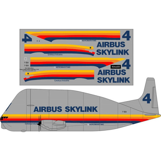 BSmodelle 144279 - 1/144 Aero Spacelines Super Guppy Airbus Industrie decal set