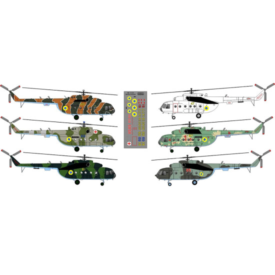 BSmodelle 1440249 - 1/144 Mil Mi-8MT Ukraine Armed Forces decal for aircraft kit