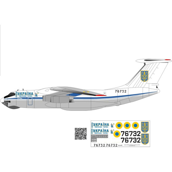 BSmodelle 144324 - 1/144 Ilyushin Il-76TD Ukrainian AF 76732 for aircraft model