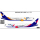 BSmodelle 144380 - 1/144 Boeing 767-300 Azur Air decal for aircraft model scale BSmodelle 144380 - 1/144 Boeing 767-300 Azur Air decal for aircraft model scale