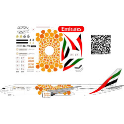 BSmodelle 144406Y - 1/144 Boeing 777-300ER EXPO 2020 YELLOW decal for aircraft