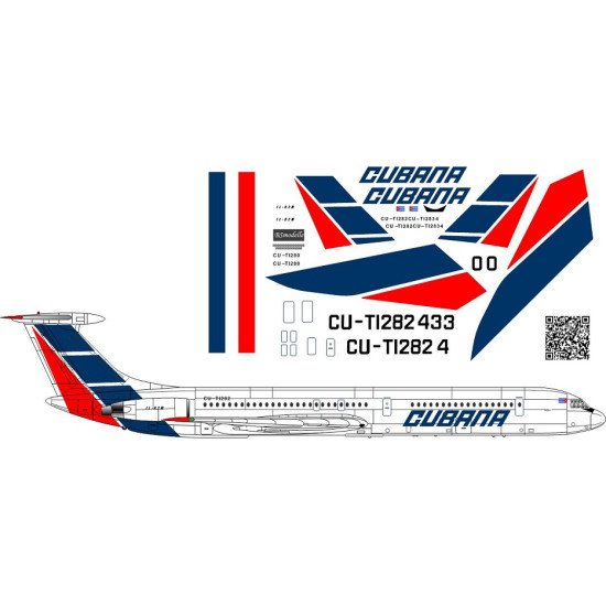 BSmodelle 144420 - 1/144 Ilyushin Il-62M decal for aircraft model scale